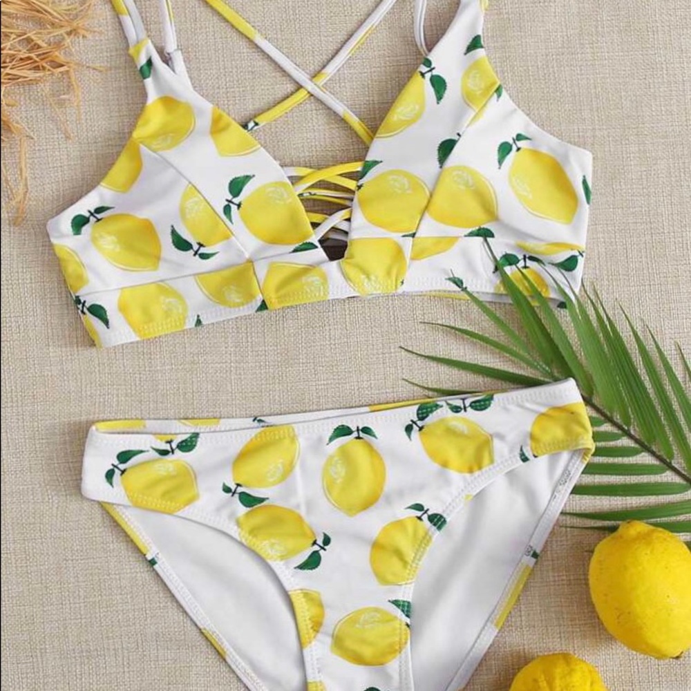 Lemon Print Bikini